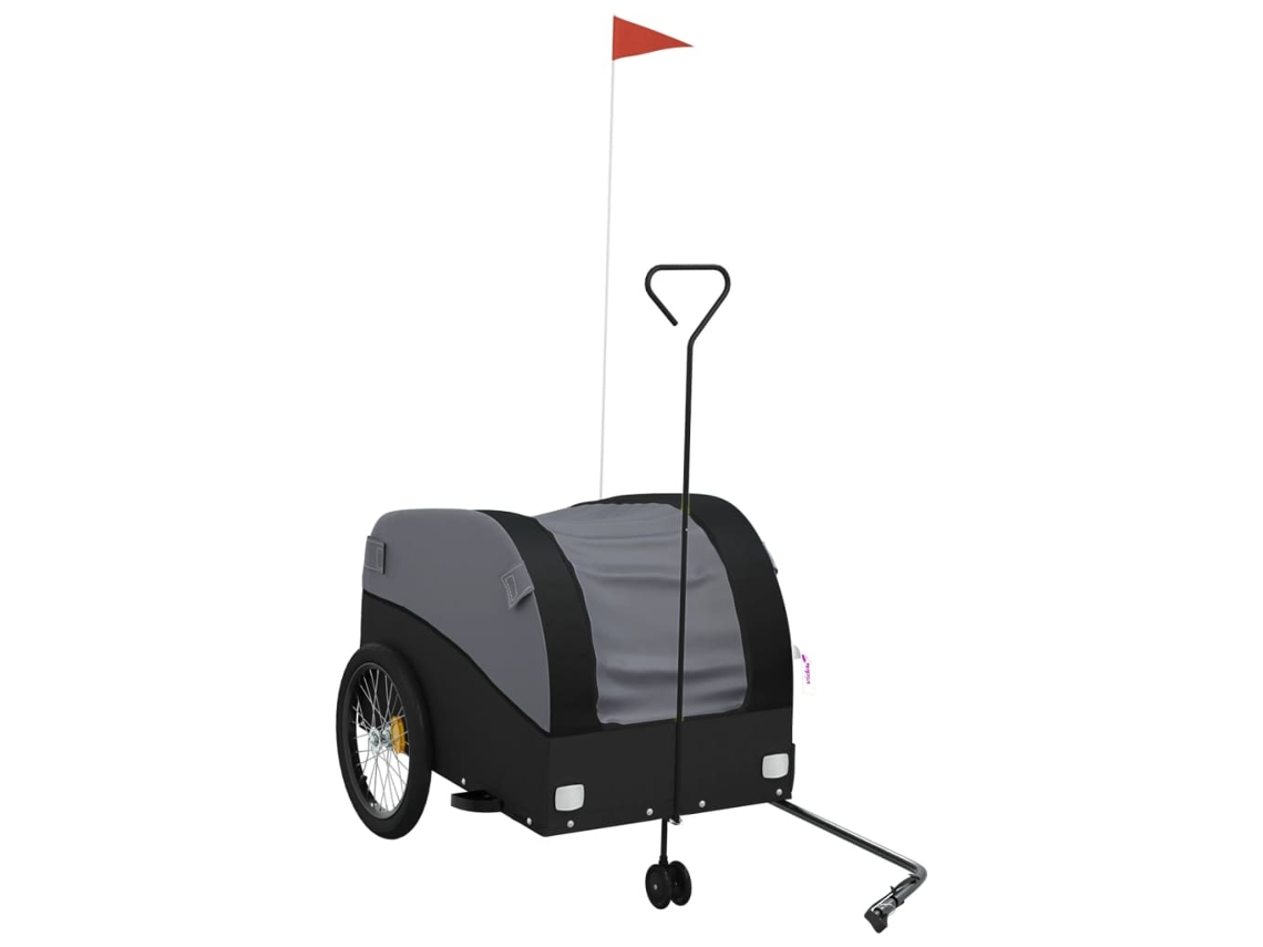 Bike Trailer, Bike Trailers Vidaxl Preto Ferro (68 X 133 X 68 Cm)