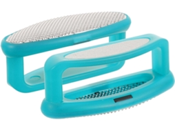 Lixa para os pés em aço inoxidável, ideal para pedicure. Leve, confortável e segura.