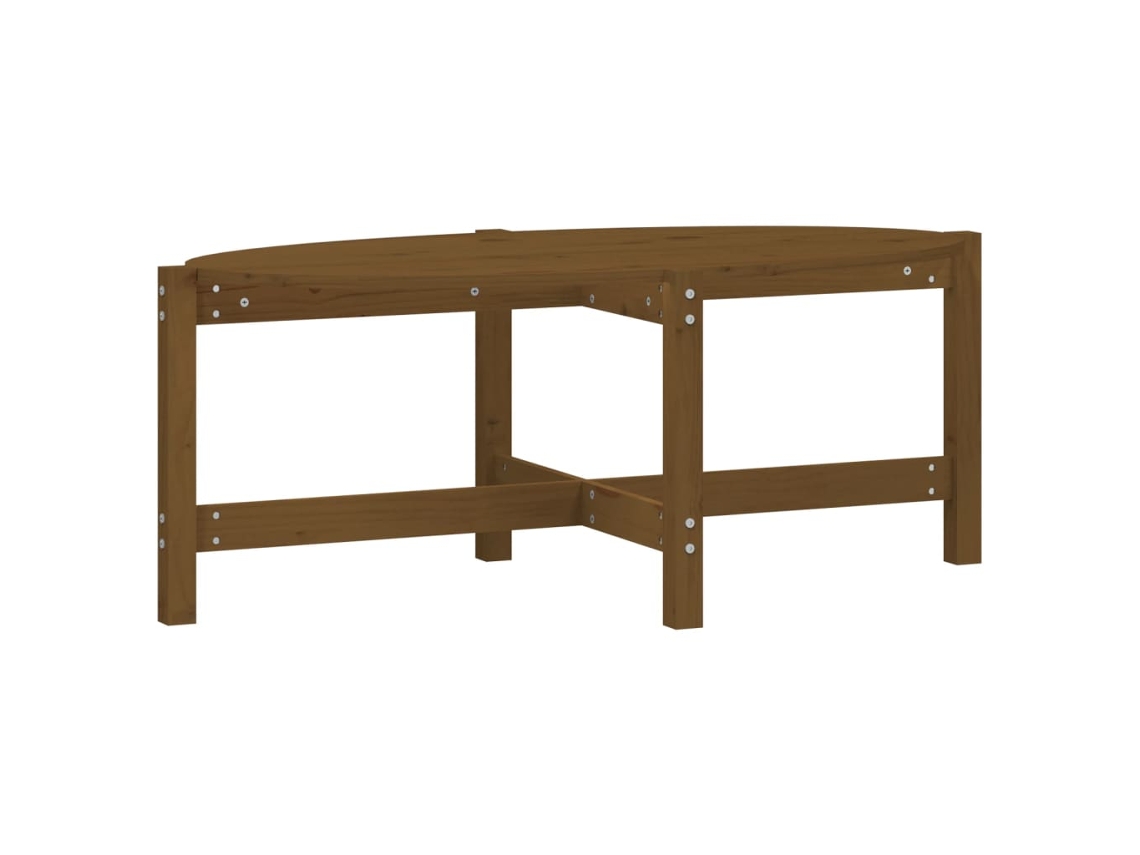 Mesa de Centro MAISON EXCLUSIVE em Madeira de Pinho Maciça Castanho Mel (118x63x45 cm)