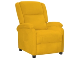 Recliner Chair, Recliner Chairs Vidaxl Amarelo Veludo