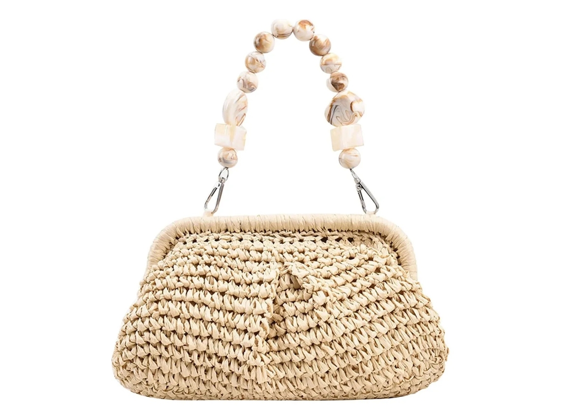 Lurelia Bolsa De Praia Feminina Em Palha Design Moderno Para Praia E Viagem