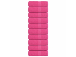 Vidaxl Toalhas De Rosto Frogn 10 Unidades Rosa 30x30 Cm 360 G/m²