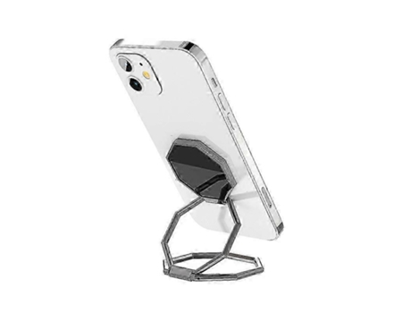 Suporte Hexagonal Para Celular Jiawei (preto), Alça Traseira De Metal Giratória 360, Suporte Dobrável Para Celular, Suporte Ajustável Para Celular 3vv