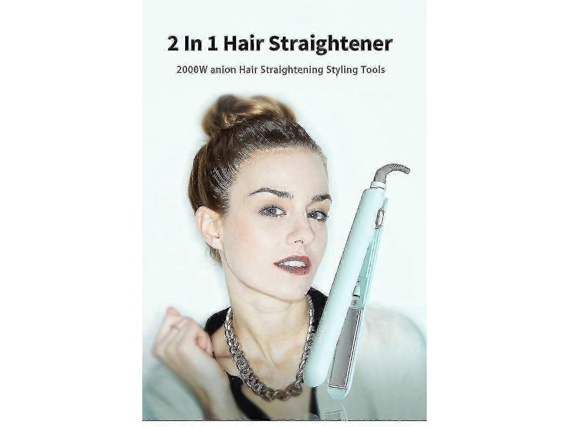 Prancha de Cabelo Profissional 2 em 1 com Íons Negativos de 2000w para Alisar e Modelar os Cachos TAISHENGDA