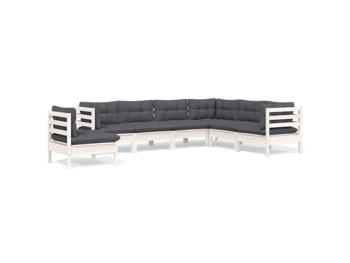 Garden Lounge Set, Garden Lounge Sets Vidaxl Branco Madeira De Pinho (n/a)