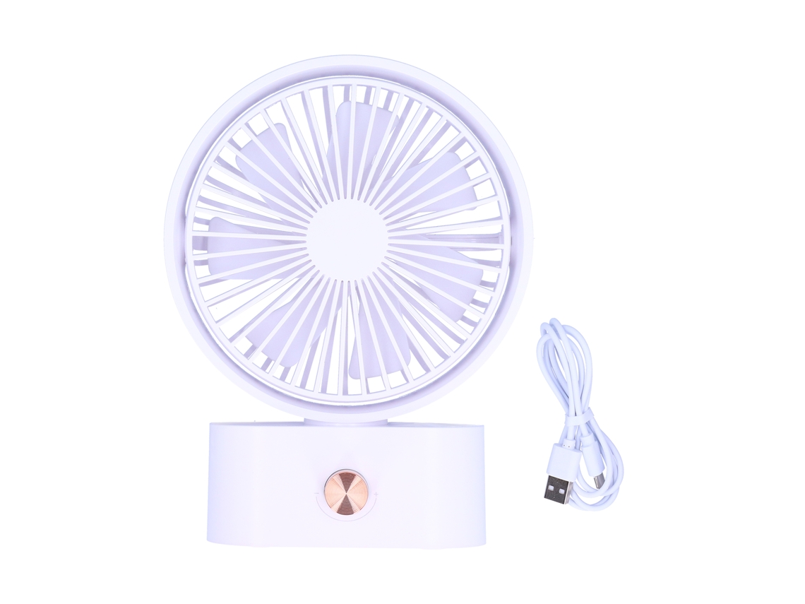 Ventilador Elétrico Portátil 270° Usb 10 Marchas Branco