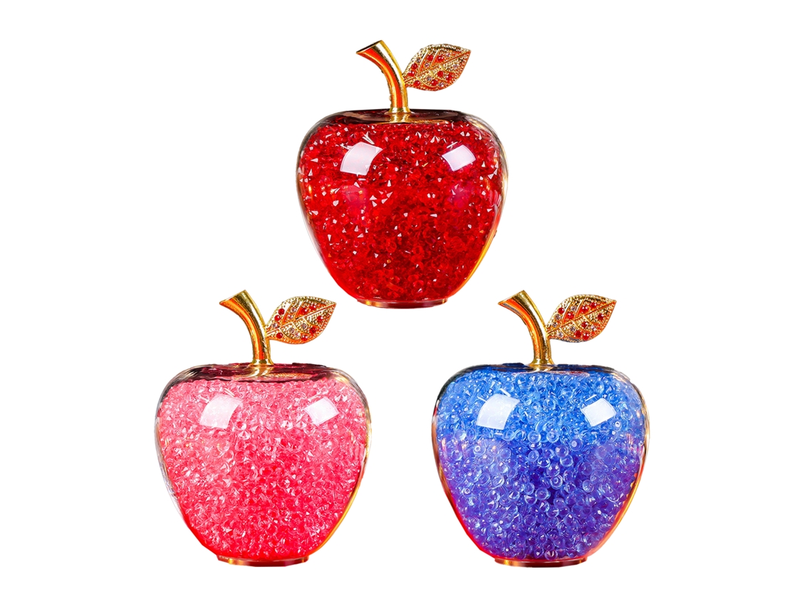 Laxiscreed Conjunto De 3 Maçãs De Cristal Natal Com Cores Diversas Em Embalagem Com Bolhas