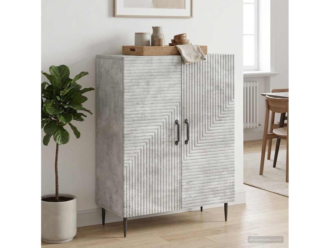 Vidaxl Buffet Cinzento Cimento 66 X 34,5 X 89,5 Cm