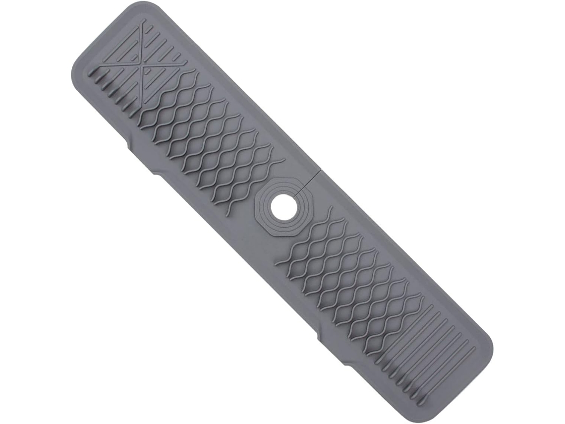 Tapete coletor Torneira de silicone, dobrável com compressão de 61 cm, design com ângulo de 5 graus e orifício.