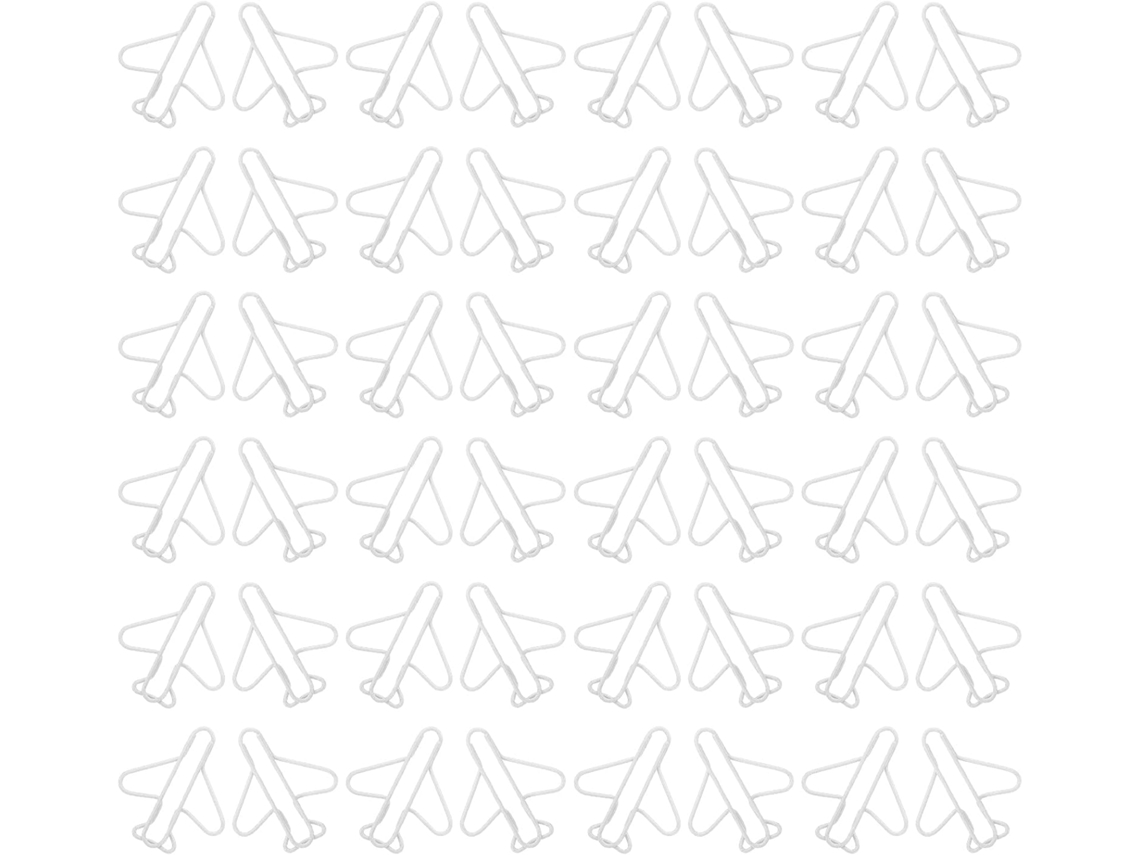 Clipes De Papel Aboofan Em Metal Branco Formato Avião, 100 Unidades, Decorativos E Pequenos, Para Escritório, Escola E