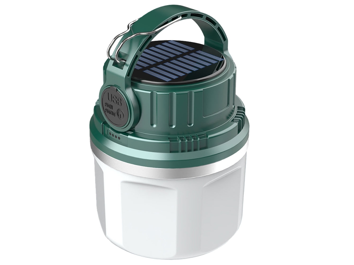 Luminária Solar Pendente Bola Craquelada Led