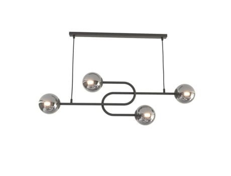 Candeeiro Suspenso Atria Metal Preto 105X15X120 Cm EPIKASA