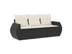 Garden Sofa Set, Garden Sofa Sets Vidaxl Preto Rattan / Vime (n/a)