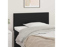 Vidaxl Cabeceira De Cama Couro Artificial 100x5x78/88 Cm Preto