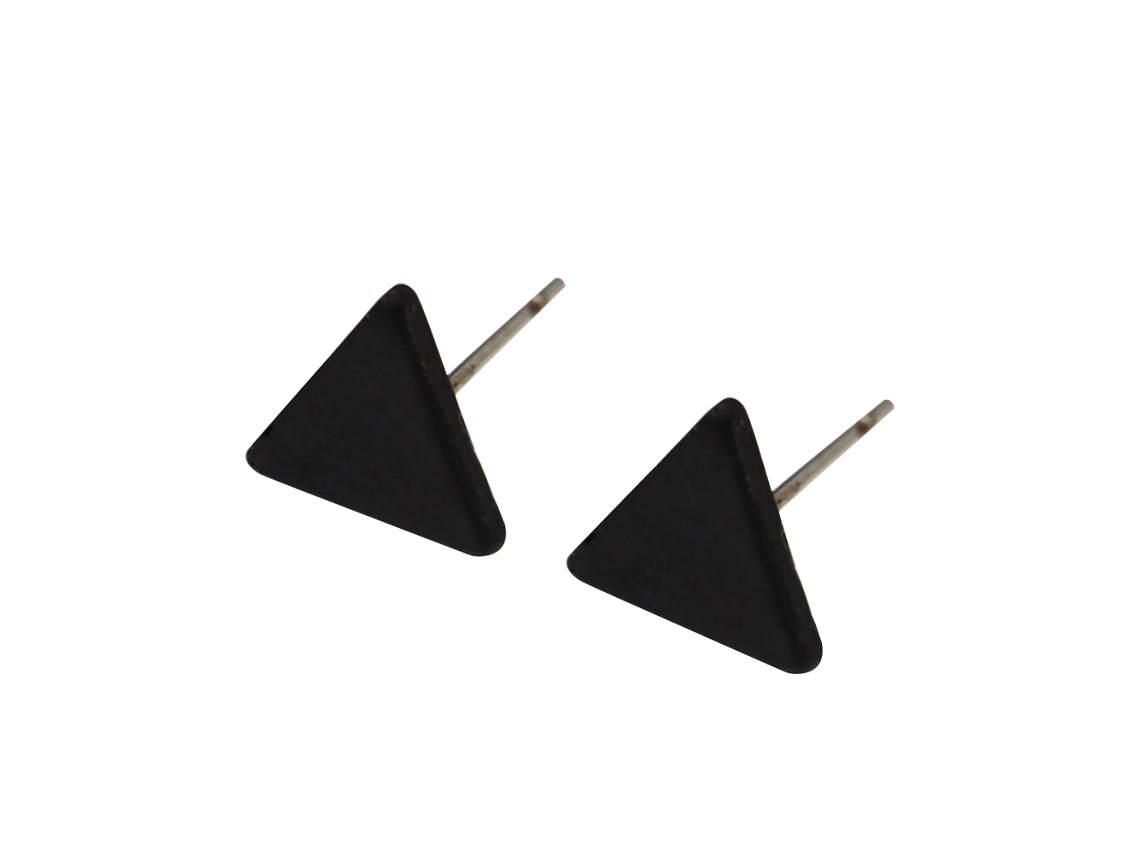 Brincos Triangulares De Ouro Moda Feminina Acessório Estiloso