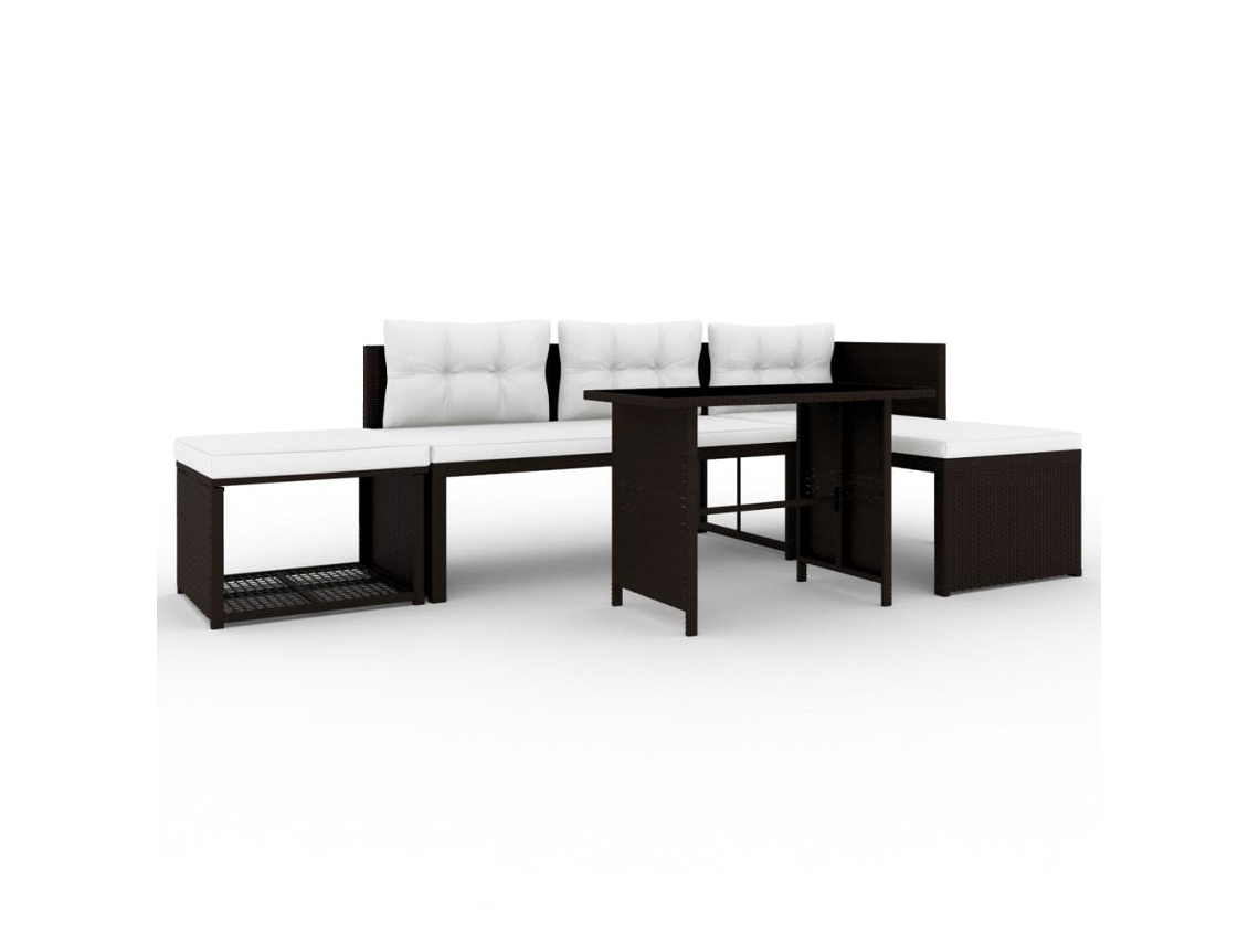 Sofa Set, Sofa Sets Vidaxl Marrom Rattan / Vime (n/a)