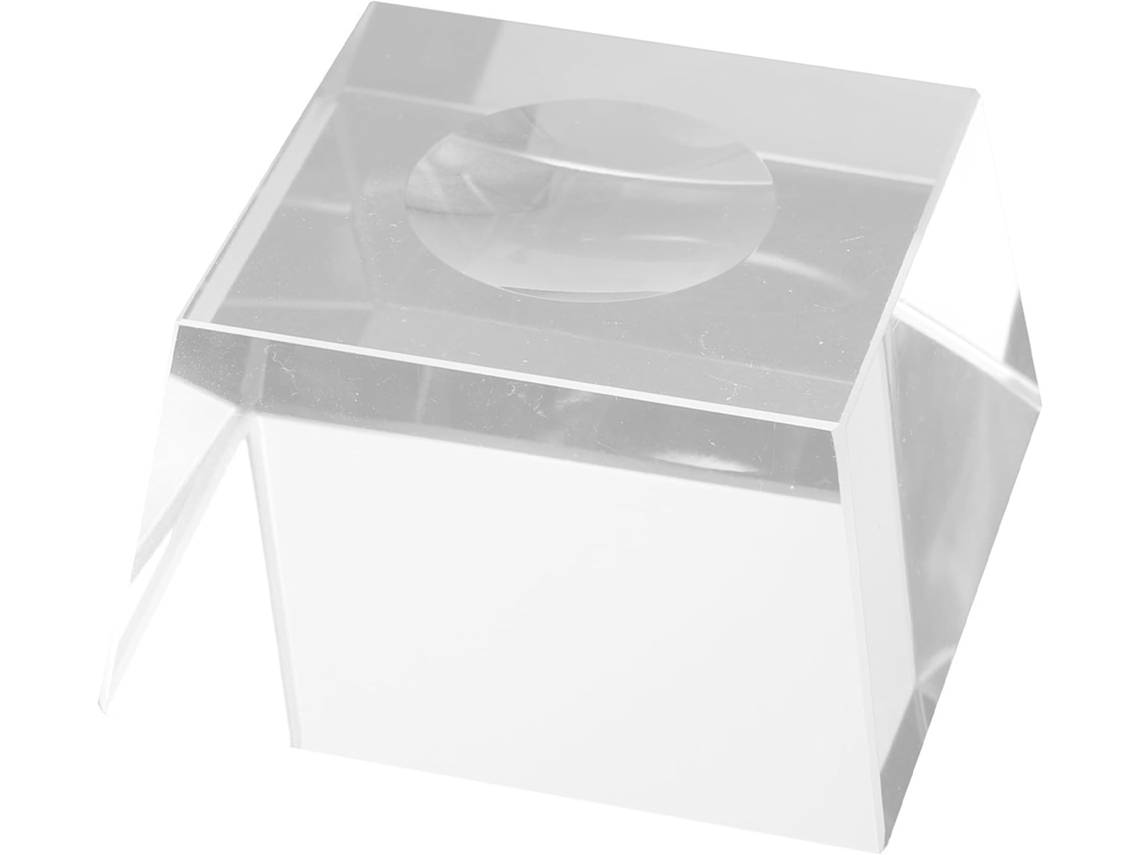 Base Trapezoidal Transparente De Cristal Vicasky, 60x60x30 Mm, Para Esfera De Cristal 9cm Suporte Decorativo Delicado