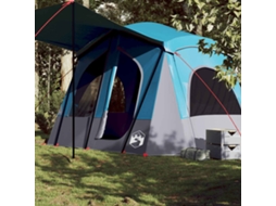 Vidaxl Tenda De Campismo Cabana Para 5 Pessoas Impermeável Azul