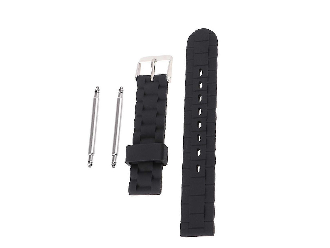 Pulseira De Relógio De Silicone De 16 Mm, Pulseira De Substituição Moderna, Acessório De Relógio Elegante, Adorável, Preta. Olysi Shop