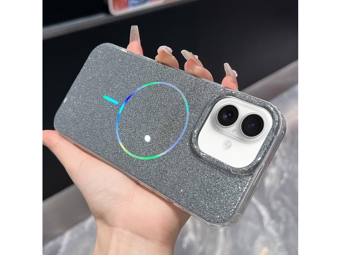 Capa Para Iphone 17 Com Glitter E Magsafe Imd Com Cobertura Total.