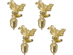 4 Puxadores Bolota com Base Flor BRILVIBERA