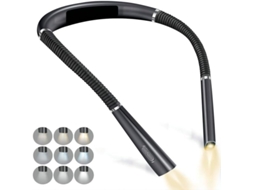Luminária De Leitura Pescoço, Ideal Para Ler Na Cama, Flexível,