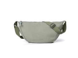 (grande, Verde Ervilha) Bolsa De Tecido Lavado Com Pregas, Estilo Dumpling, Bolsa De Ombro Simples E Leve, Com Cordão Ajustável.