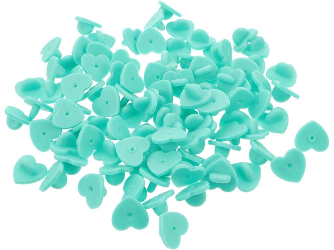Conjunto Hemobllo com 100 Pins "Bêbado" em Formato de Coração Verde Menta, Pins Multifuncionais