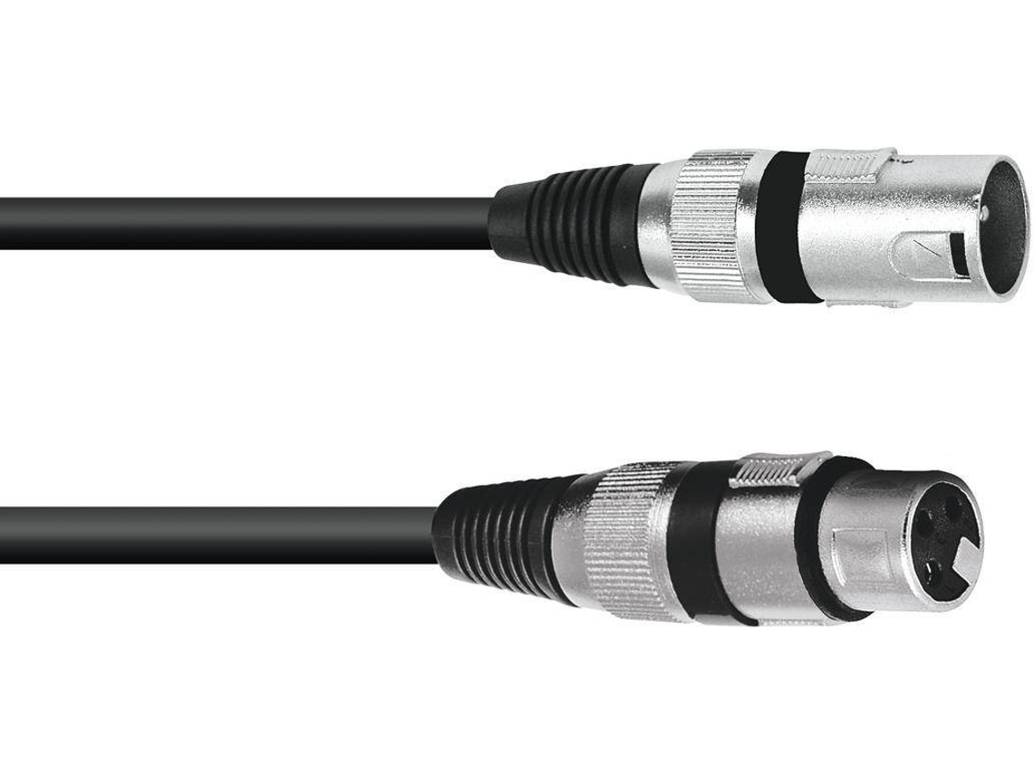 Cabo XLR OMNITRONIC 3pin 1m bk