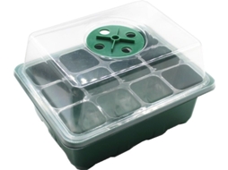 Kit De Germinação Com 12 Copos Para Mudas, 16*16*11,5cm, Verde.