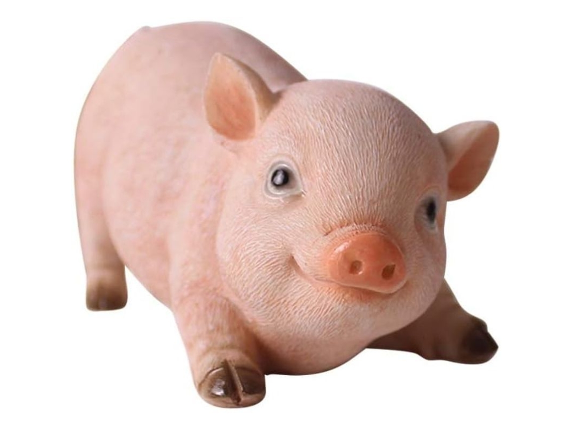 Figura De Cerdo Bonita Resina Para Jardín Ornamentos De Patio Y Jardín Regalo De Navidad Y Cumpleaños