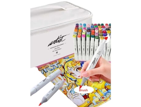 Marcador Artist by Alex Bog com 2 Pontas, 204 Cores Roymart AB 1288