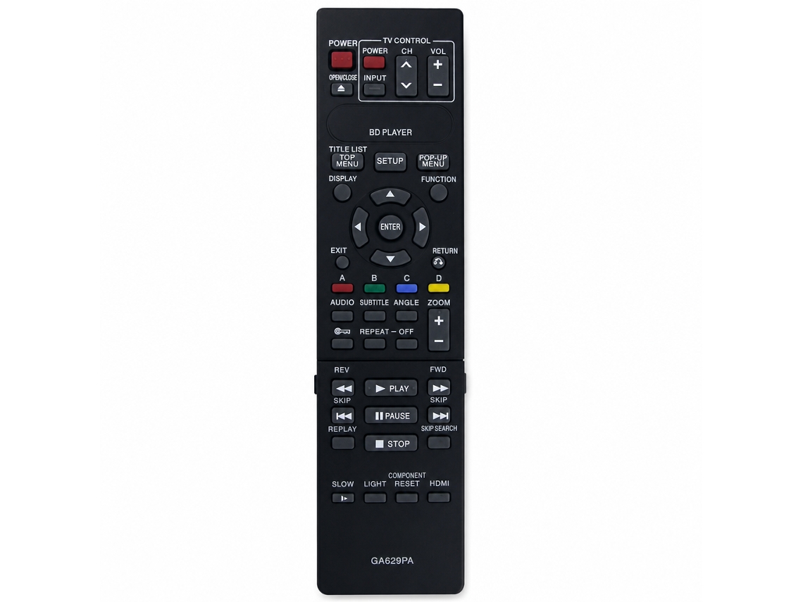 Comando À Distância Para Leitor Blu-ray/dvd Compatível Com Sharp Ga629pa Bd-hp20u, Hp20x, Hp20s_zhd
