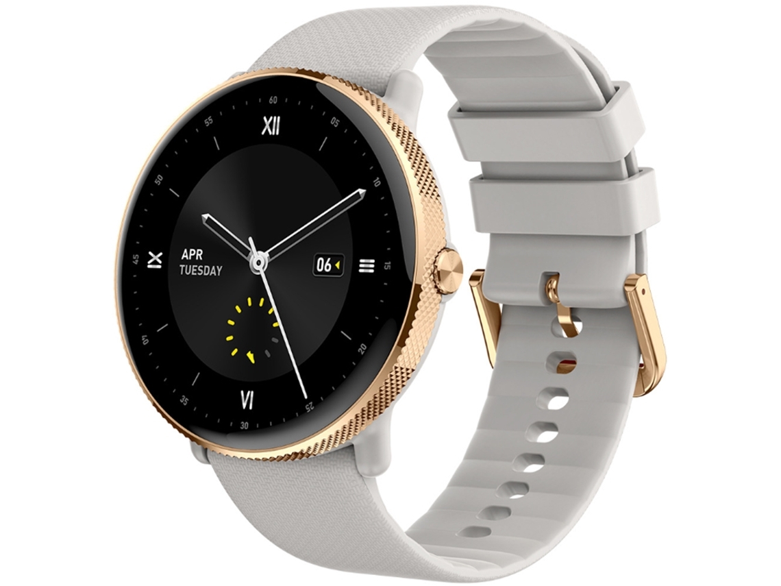 Smartwatch Para Homens E Mulheres Relógio Esportivo Monitoramento De Frequência Cardíaca Tela Grande Chamadas Bluetooth Ouro Rosa Yunzii