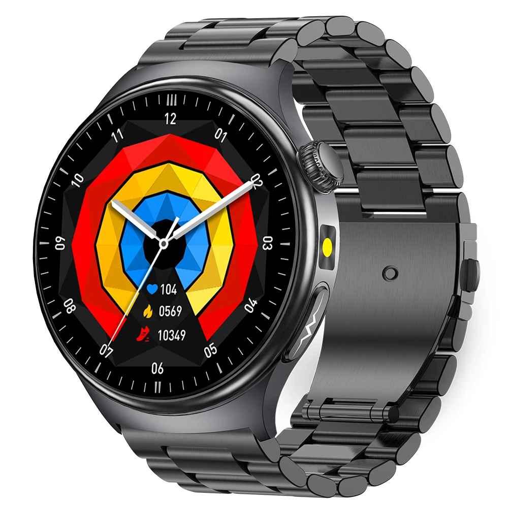 (aço Preto) Smartwatch Com Tela Amoled Sensível Ao Toque De 1,43 Polegadas, Compatível Com Chamadas Bluetooth.