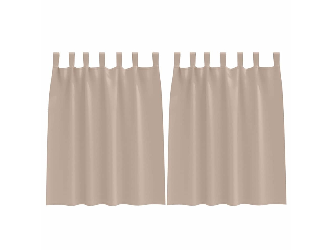 Maison Exclusive - Cortinas Blackout Com Argolas 2 Pcs Cinzento-acastanhado