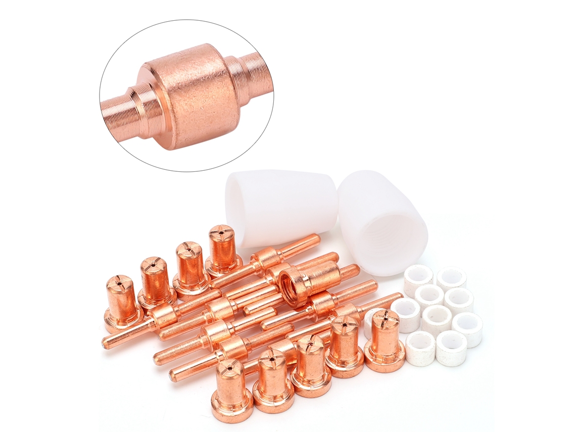 Kit De Pontas De Eletrodos Pt-31 Com Derivação Consumíveis De Cobre Acessórios De Máquina De Solda 60 Peças