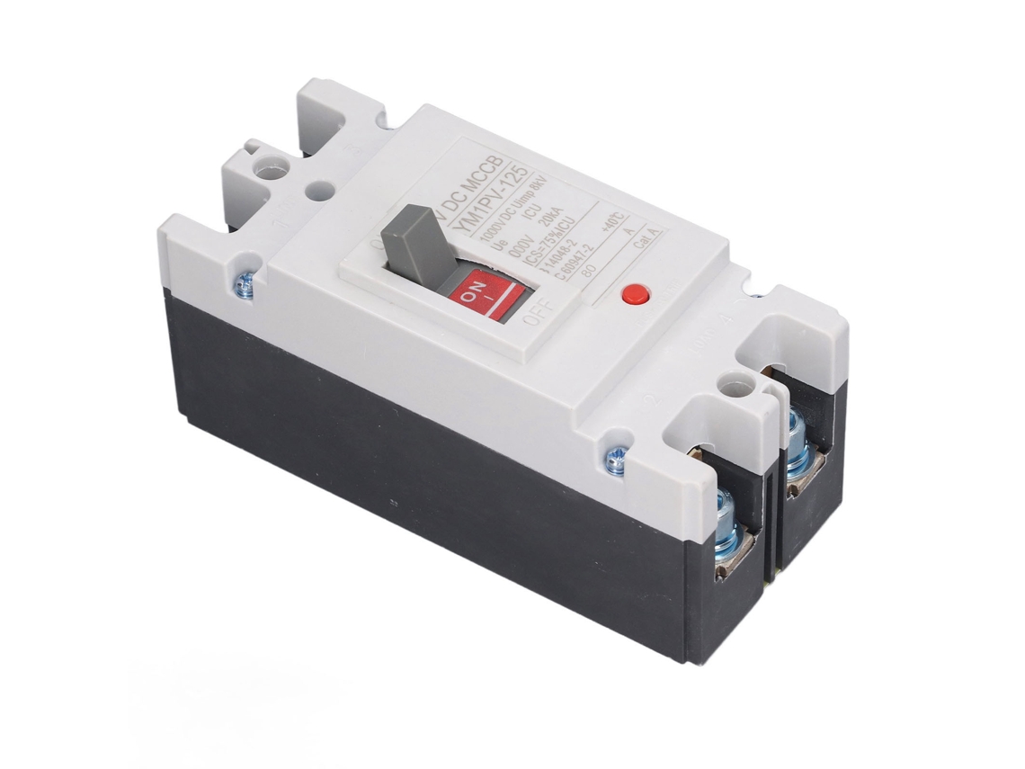 Disjuntor De Moldura 2p Mccb Isolador Dc Para Bateria Solar 1000v 80a