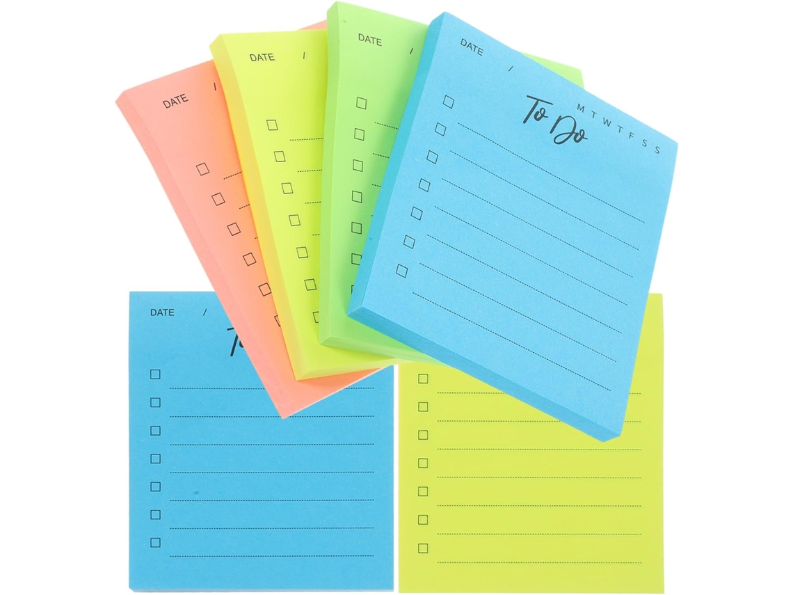 Blocs-notes Compacts Notes Autocollantes Para Planejador Em Papel, Lote De 6, Rangement Prático