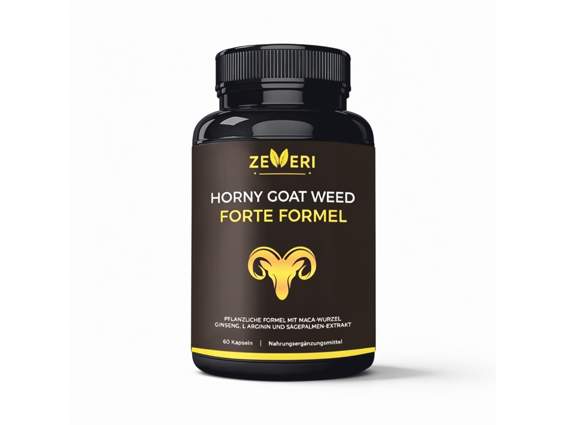 Zeveri Suplemento Alimentar Horny Goat Weed 60 Cápsulas Com Maca E Tribulus