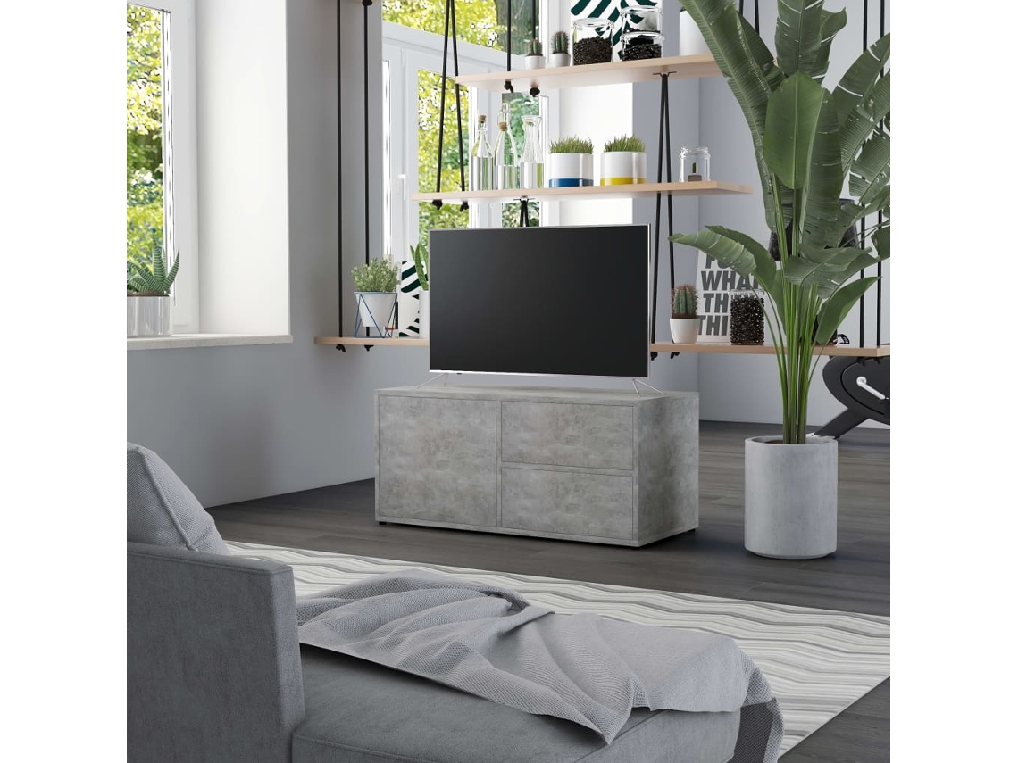 Vidaxl Móvel de Tv 80x34x36 Cm Derivados de Madeira Cinzento Cimento