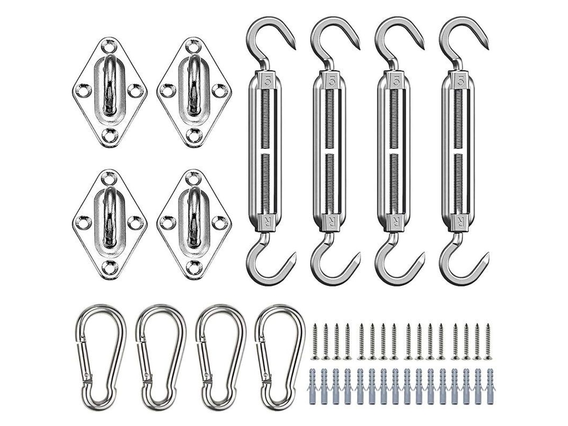 Kit de Fixação para Toldo, 44 Peças de Aço Inoxidável 304 M5 para Jardim, Pátio e Café S/MARCA