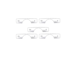 10x Autocolantes Decorativos para Botões do Sistema Multimédia do Automóvel para Classe C/e W204 Cls Glk C180 E260 (2007 2017)