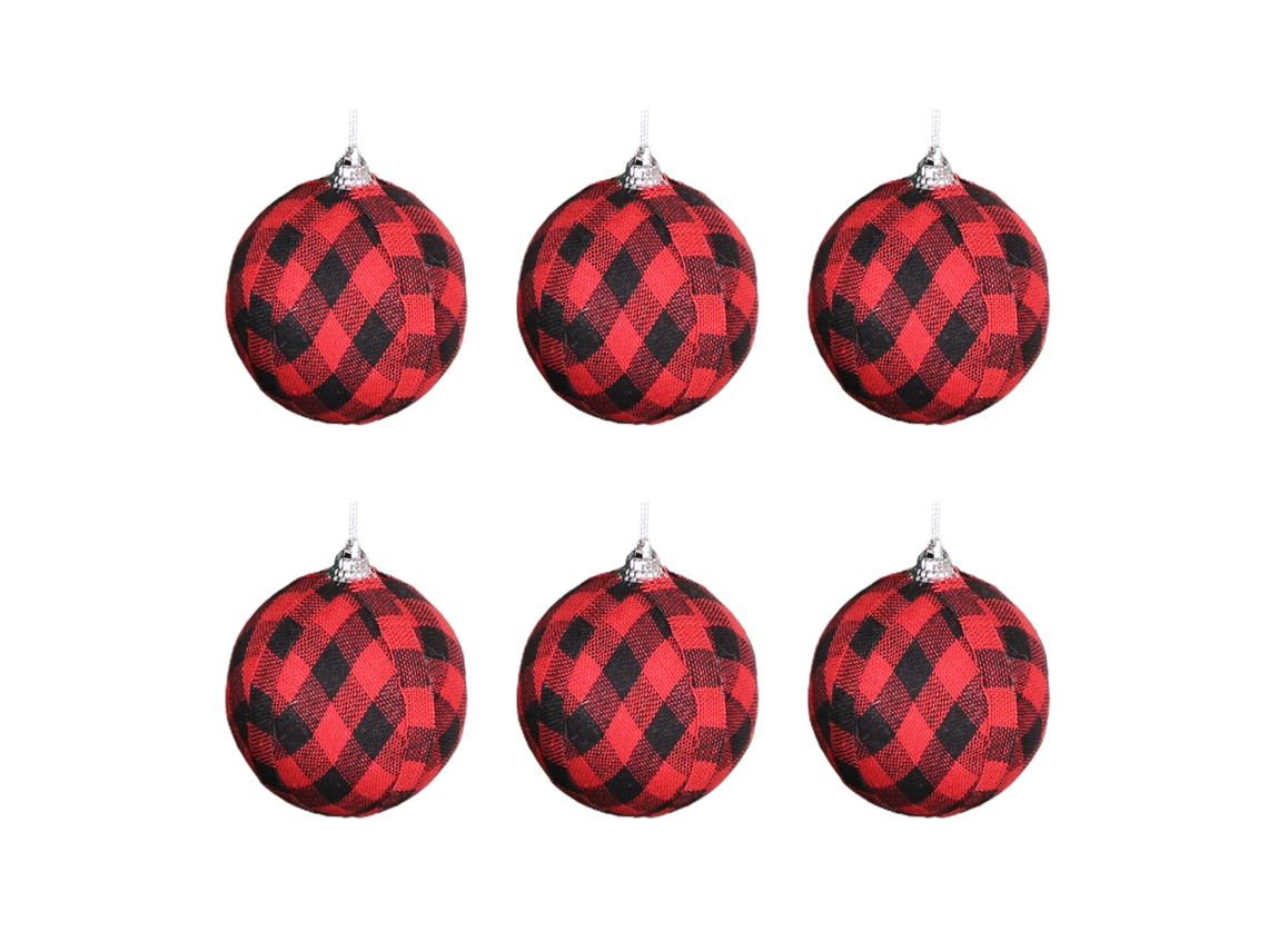 Pack de 2 Bolas de Natal com Padrão Houndstooth LAXISCREED