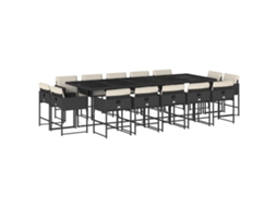 Garden Dining Set, Garden Dining Sets Vidaxl Preto Rattan / Vime (n/a)