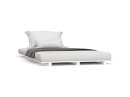 Estrutura de Cama Madeira de Pinho Maciça Branco MAISON EXCLUSIVE (90x190 cm)