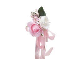 Laxiscreed Flores Artificiais Em Rosa E Branco Para Decoração De Cadeiras Em Casamentos E Eventos