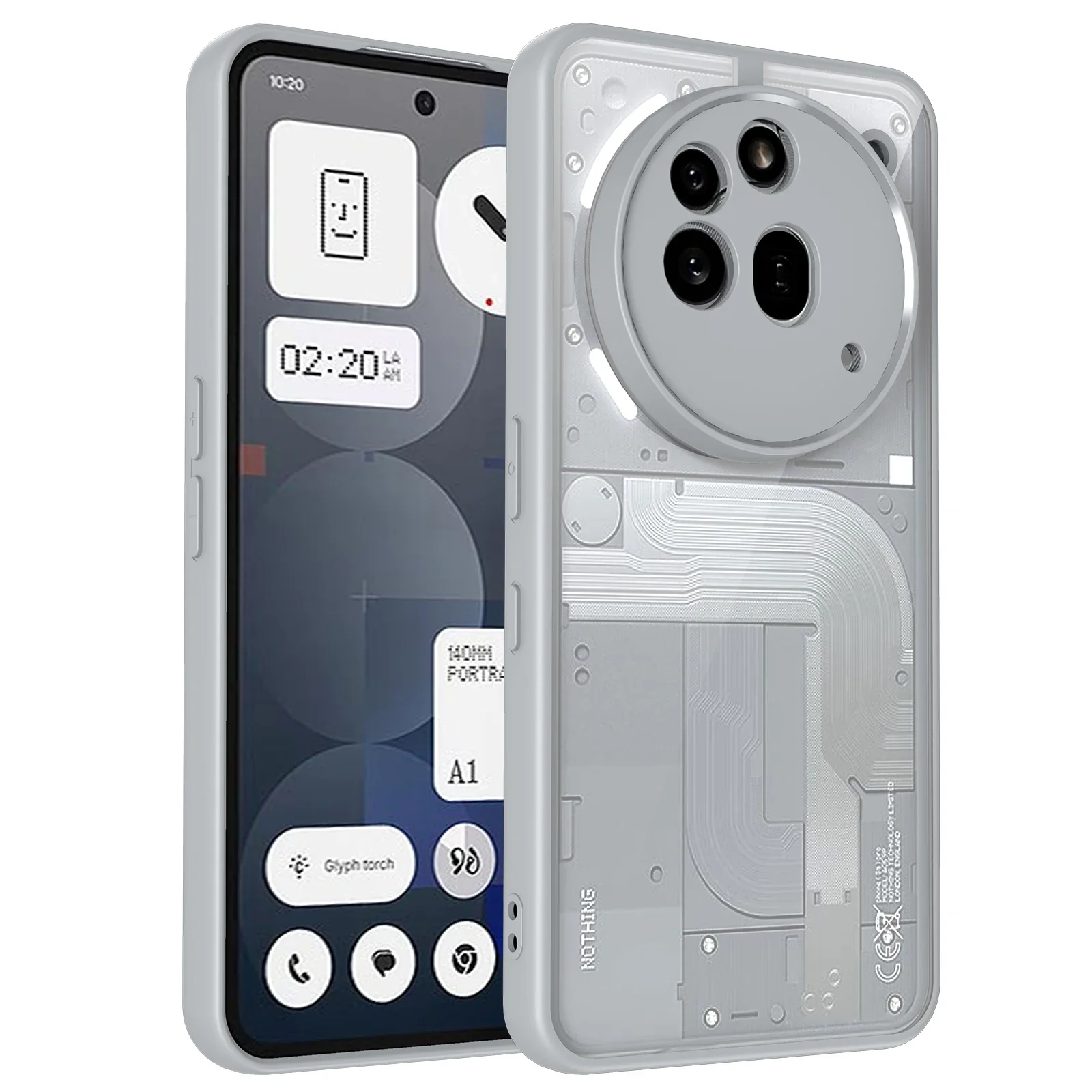 Capa Transparente Ultrafina Para Celular (nothing Phone (3a) Pro) Com Placa Traseira Rígida Em Pctpu, À Prova De Quedas.