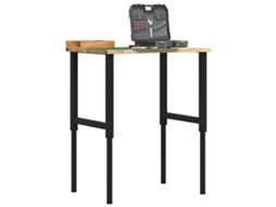 Vidaxl Bancada 80x60x(71,5-98) Cm Madeira Carvalho Maciça