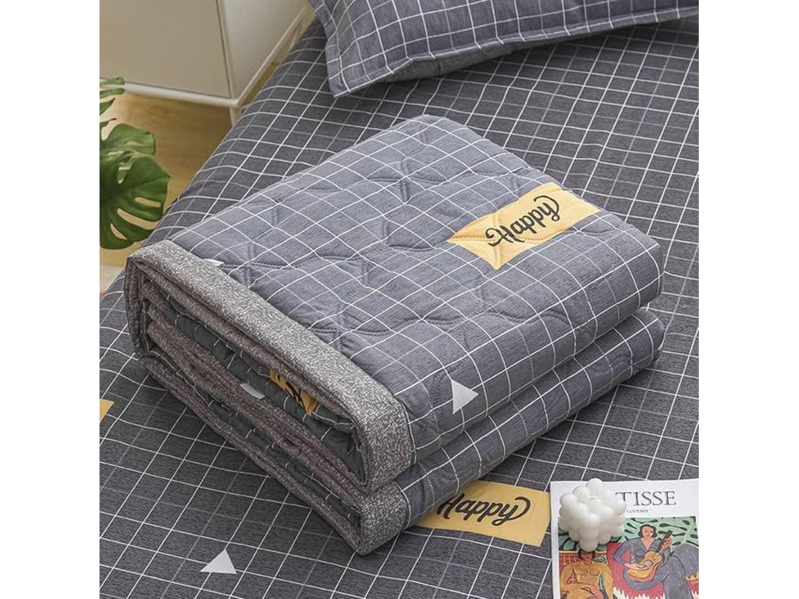 Edredom de Primavera/verão Lavável na Máquina para Solteiro e Casal Ideal Adultos Crianças Feito Patchwork Fin